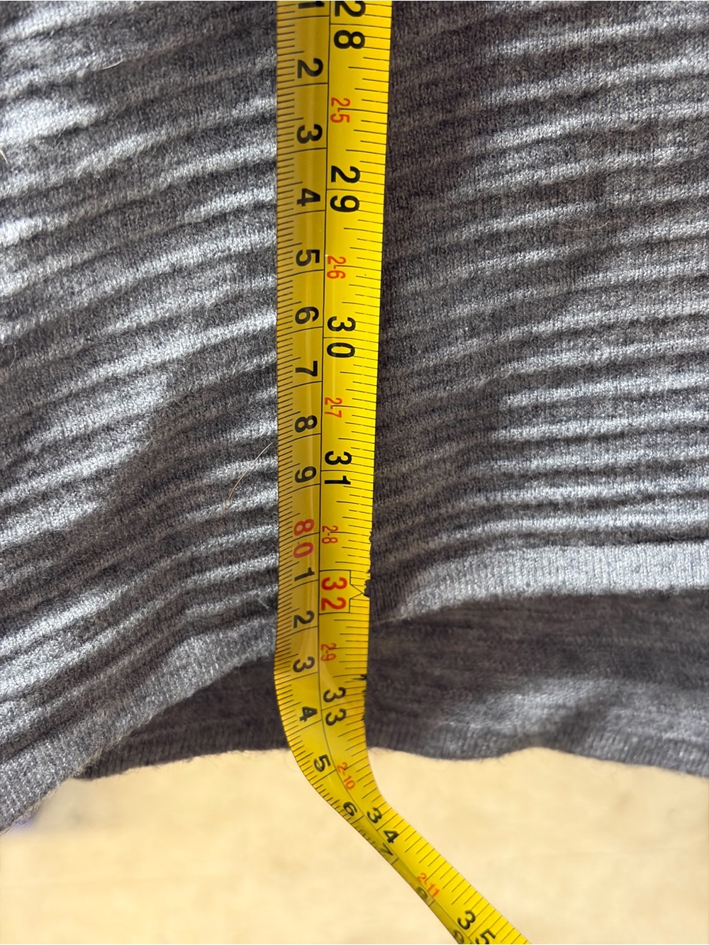 Cyrus Light Gray Open-Front Ribbed Cardigan - Picture 4 of 4